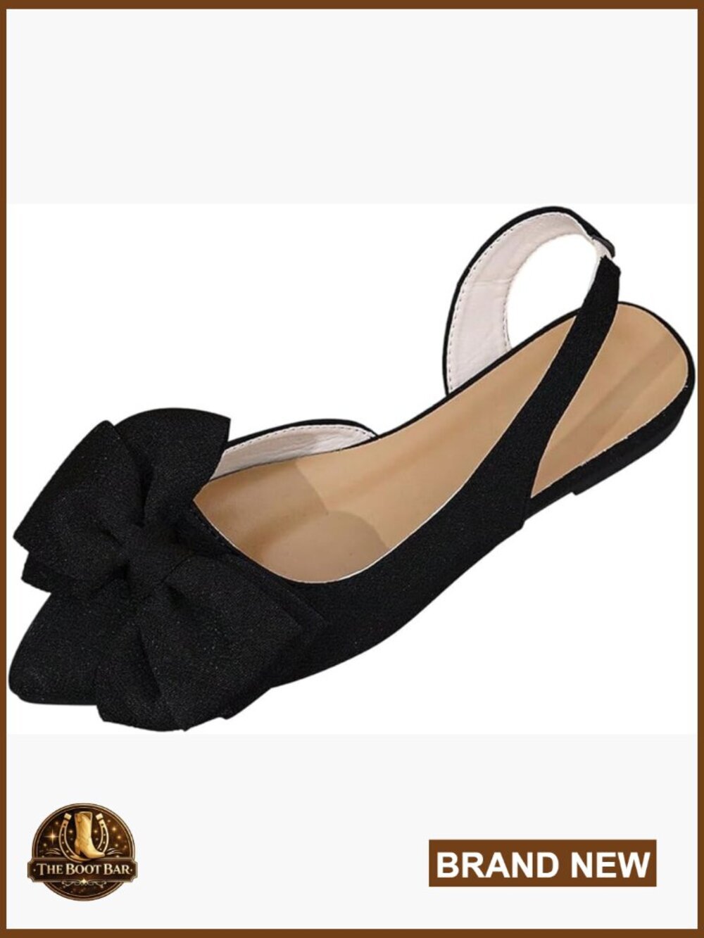 Bow Pointed Toe Slingback Flats Dressy Closed Toe Loafer Wedding Evening Shoes